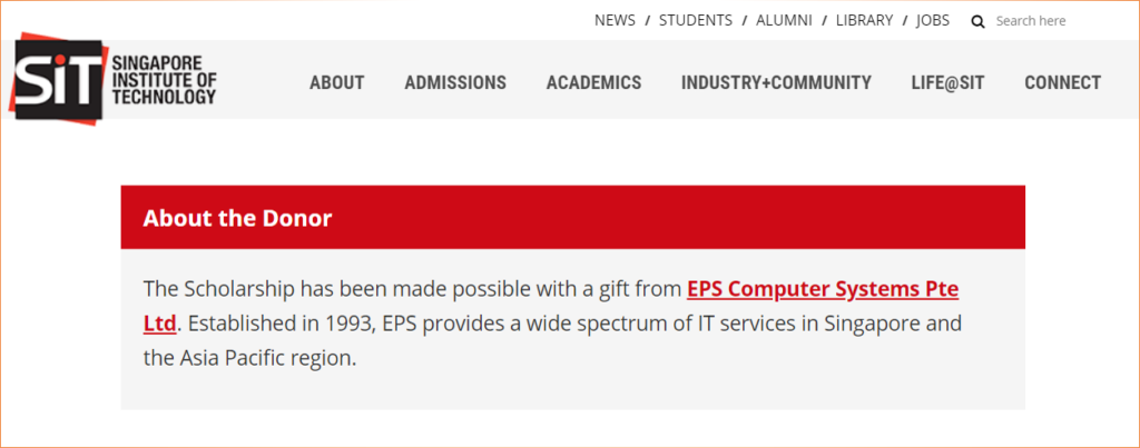 EPS Computer Systems Scholarship @ SIT for Academic Year 2020/2021 | EPS Recruitment Agency Singapore